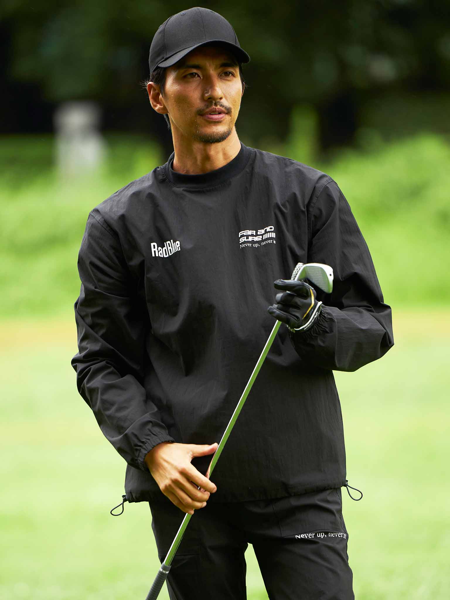 Tech cotton nylon pullover