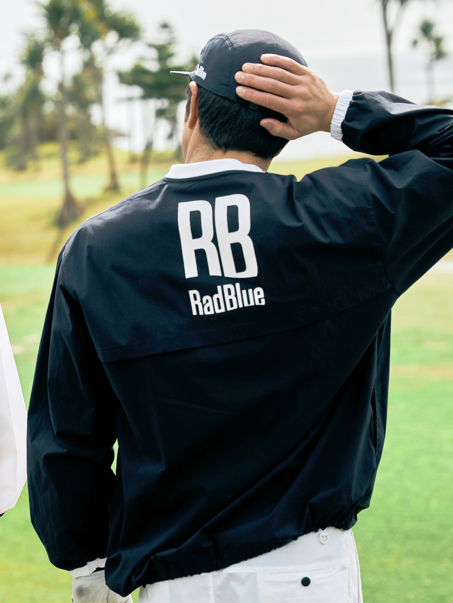 Tech cotton nylon pullover [logo]