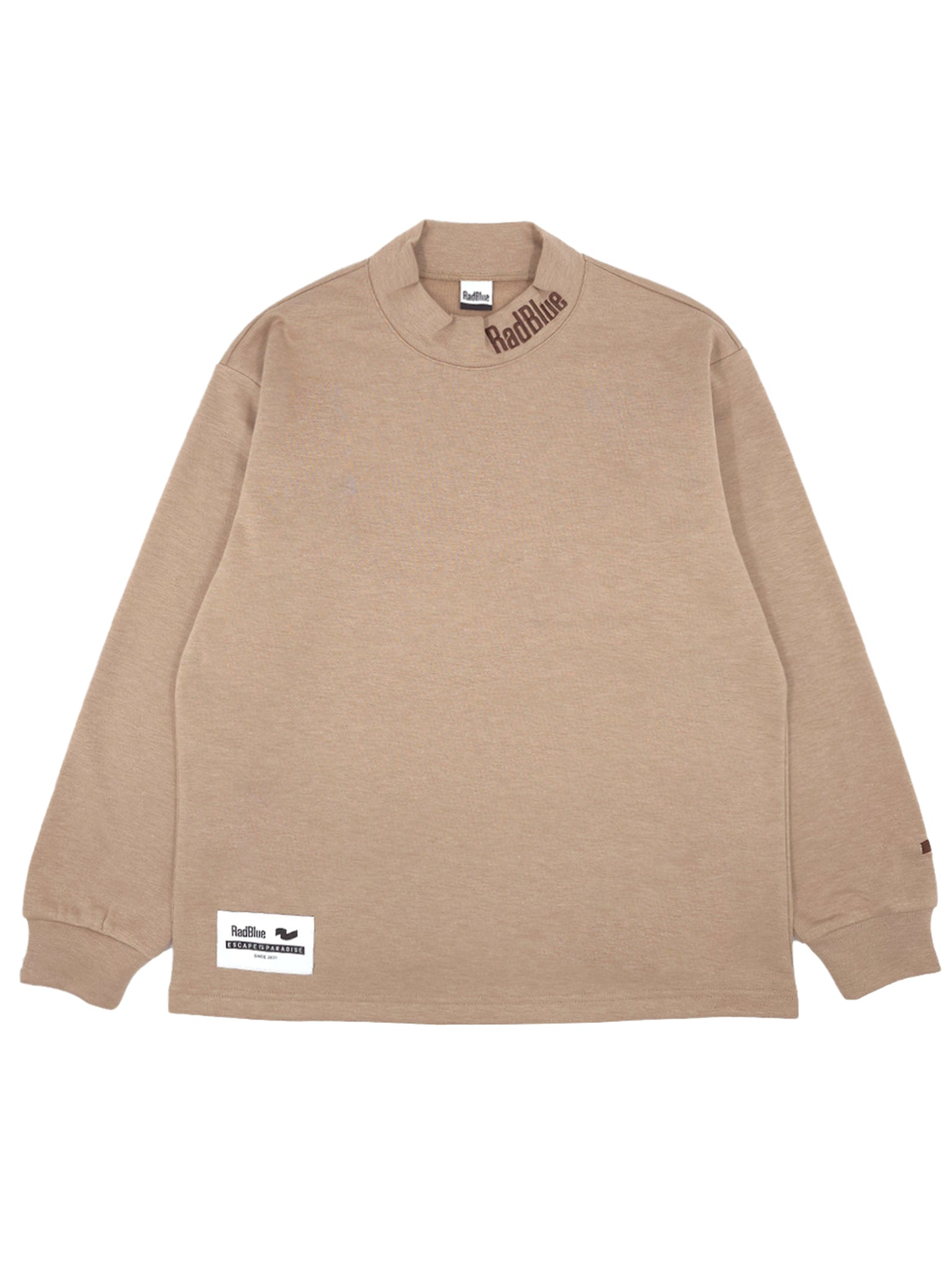 Wool Touch Mock Neck Long Sleeve