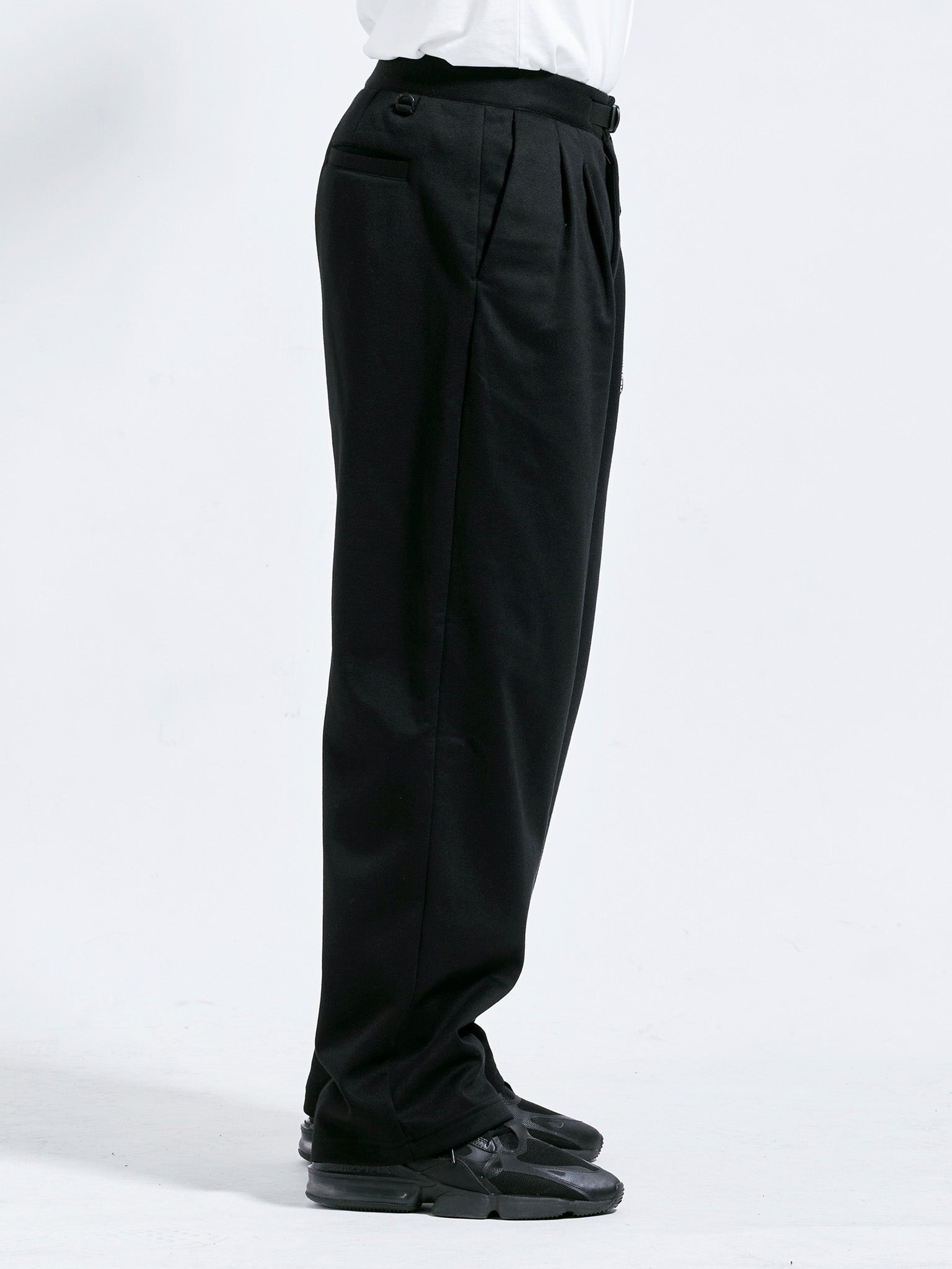 Wool touch wide pants [VISTA]