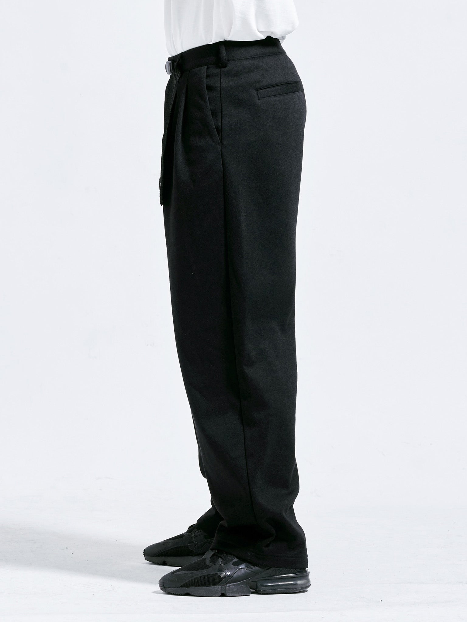 Wool touch wide pants [VISTA]