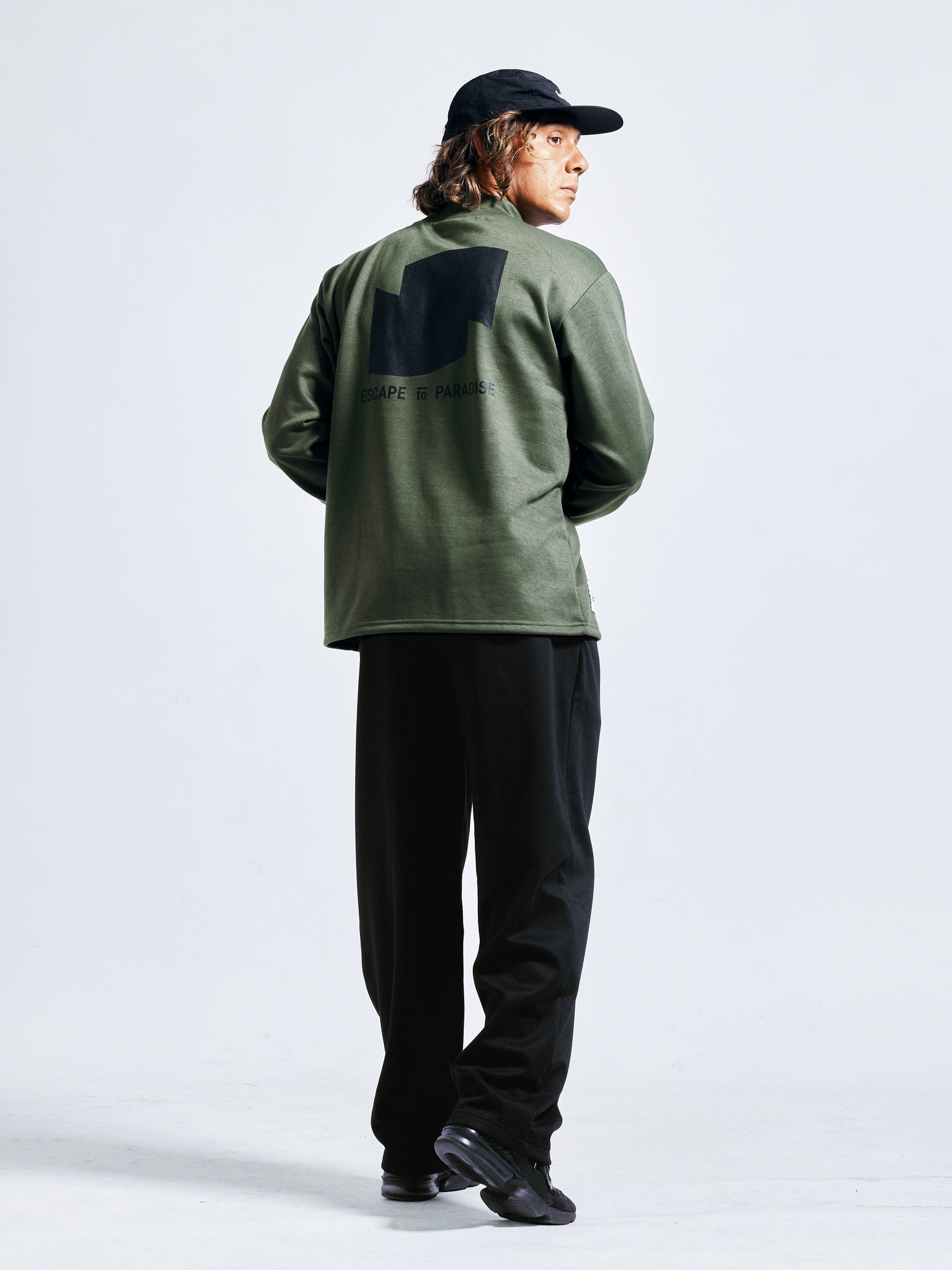 Wool Touch Mock Neck Long Sleeve
