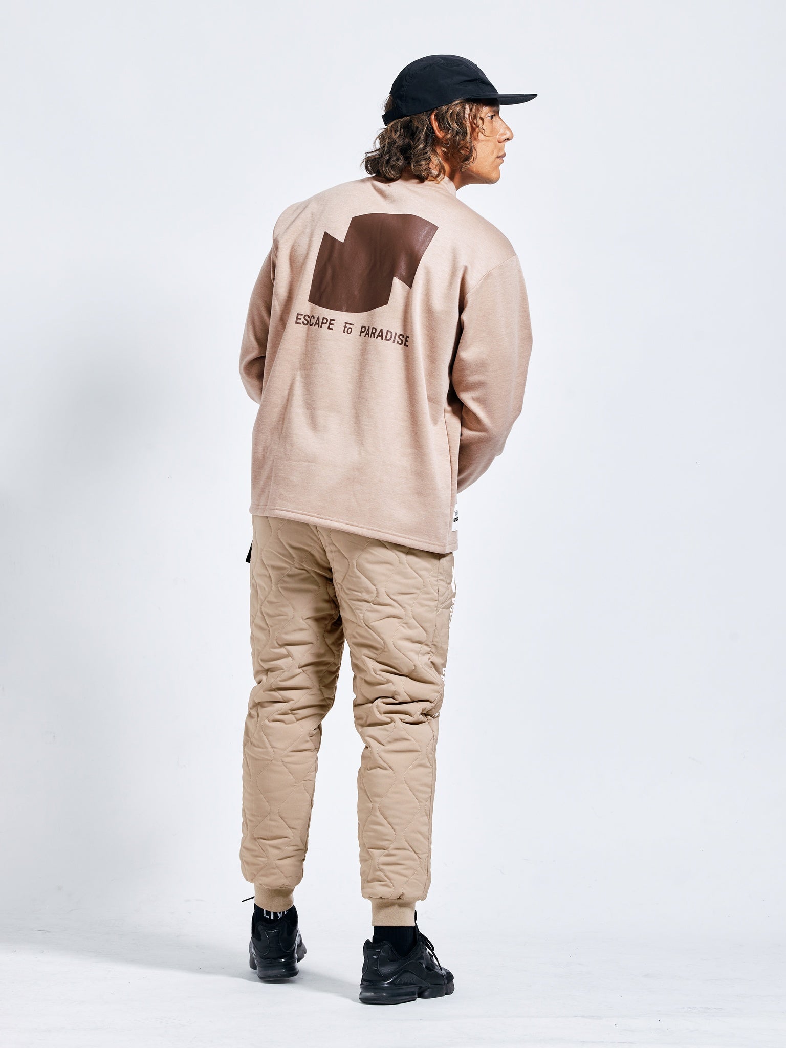 quilted jogger pants