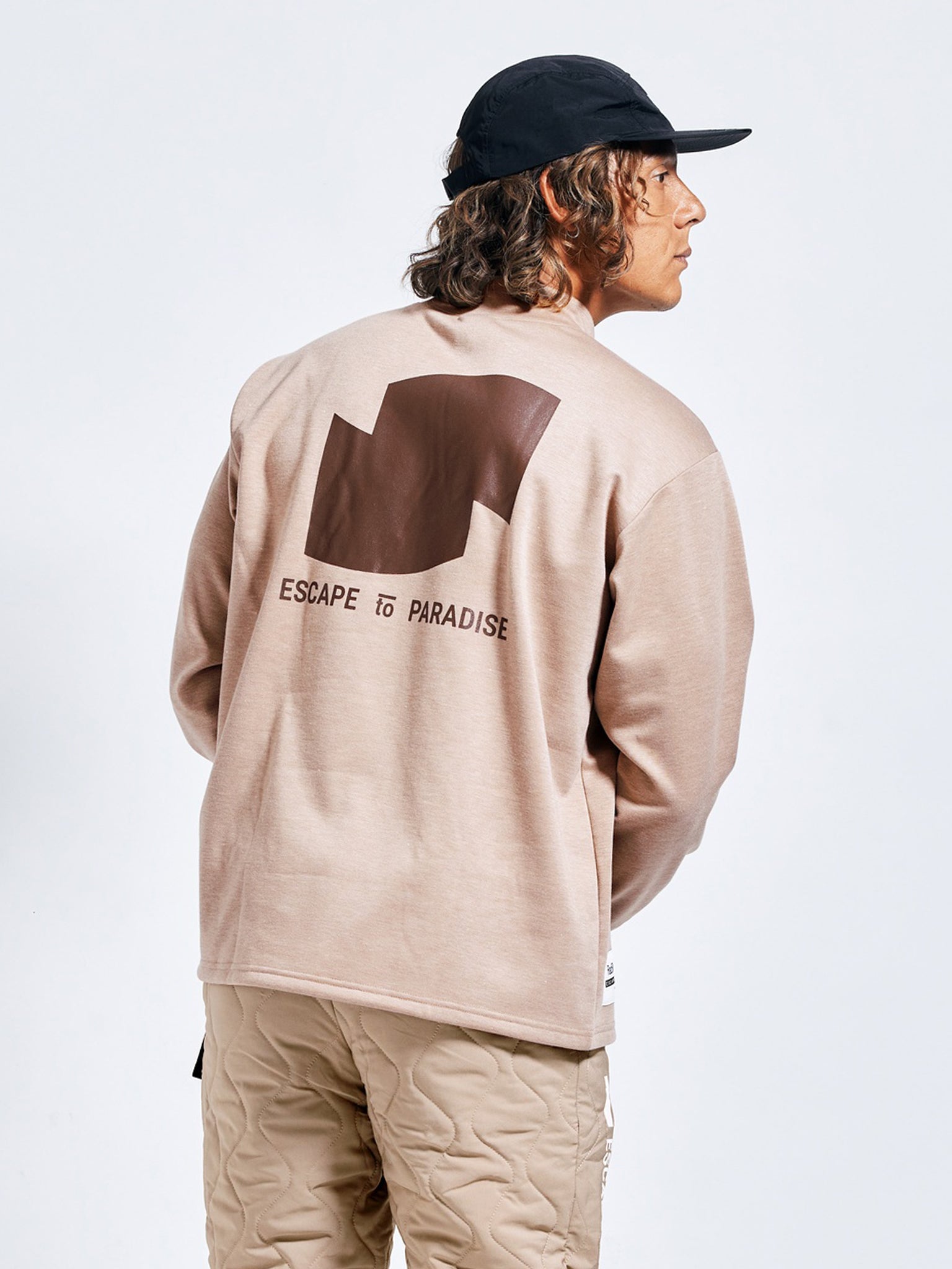 Wool Touch Mock Neck Long Sleeve