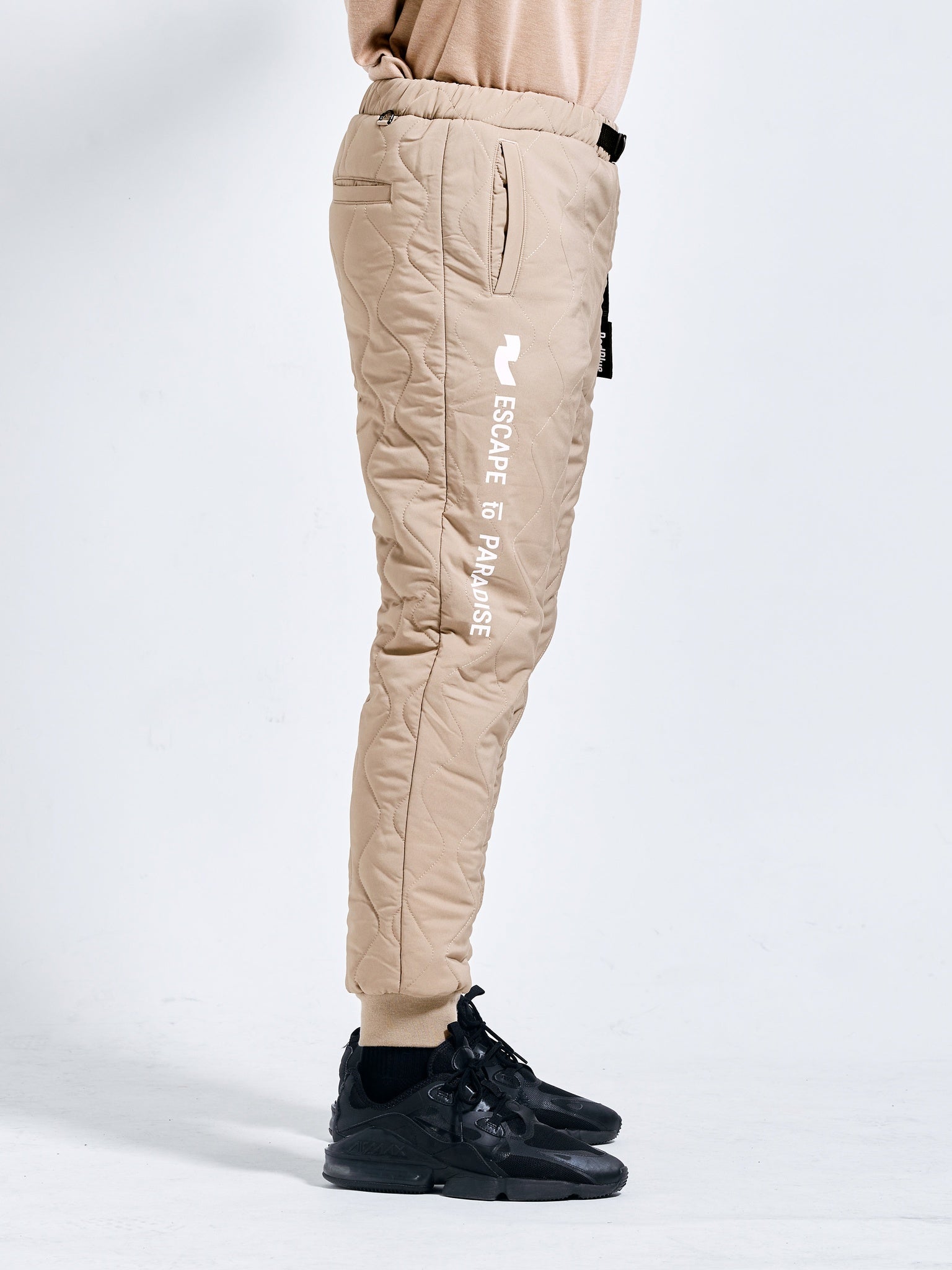quilted jogger pants