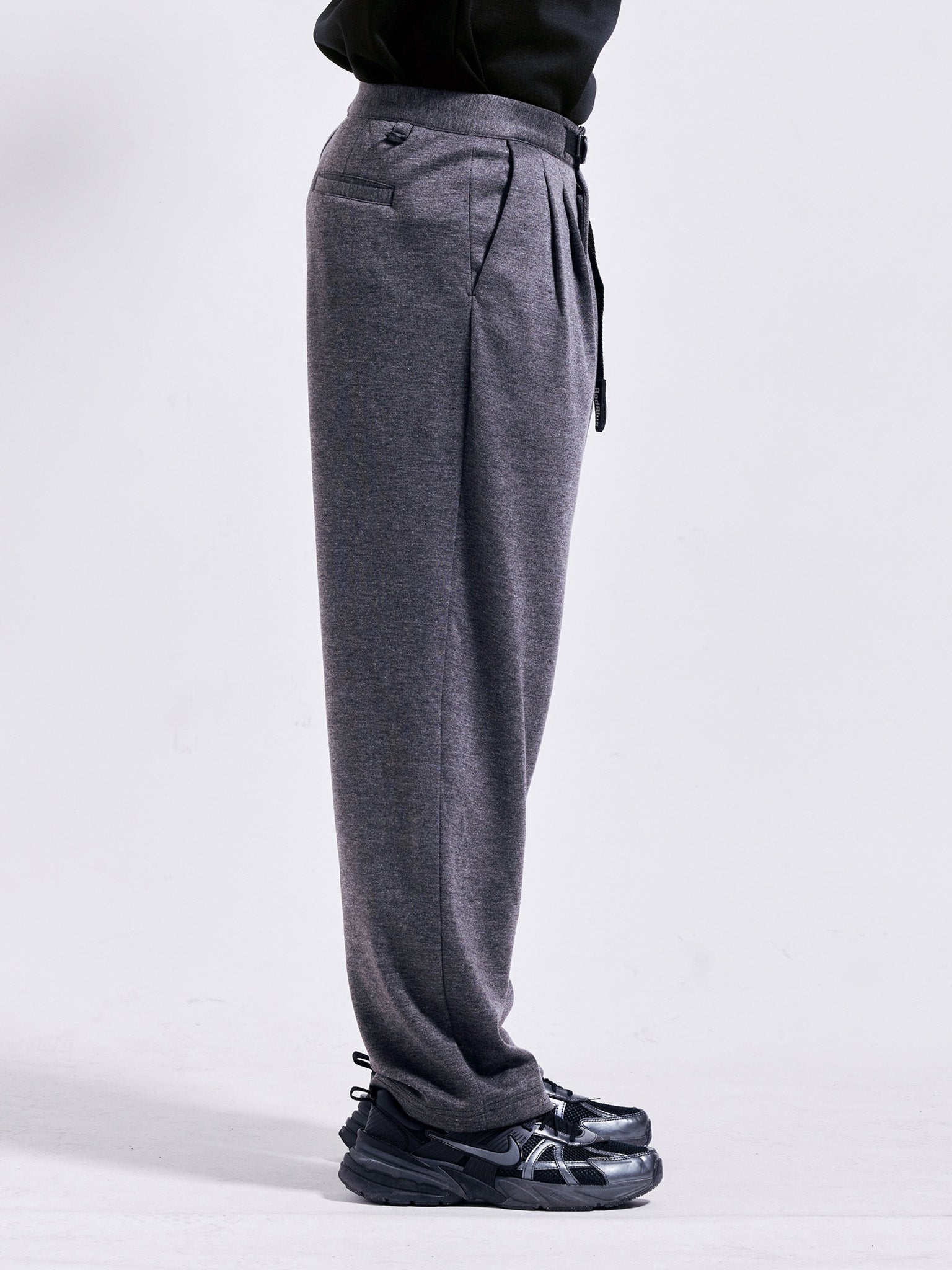 Wool touch wide pants [VISTA]