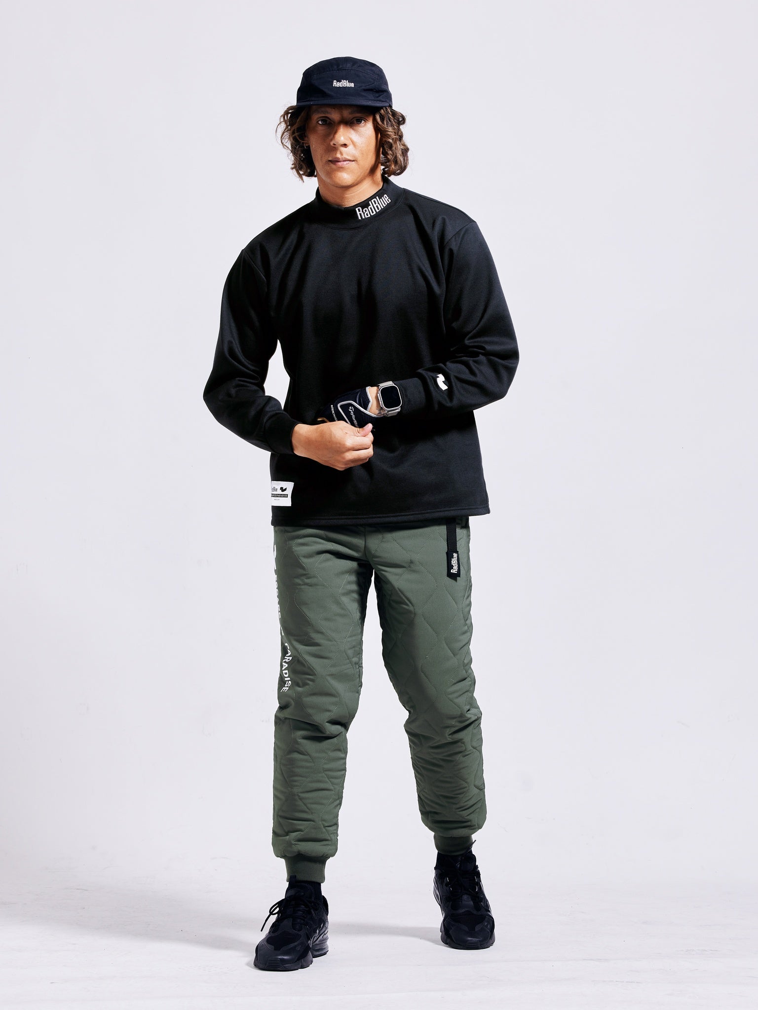quilted jogger pants