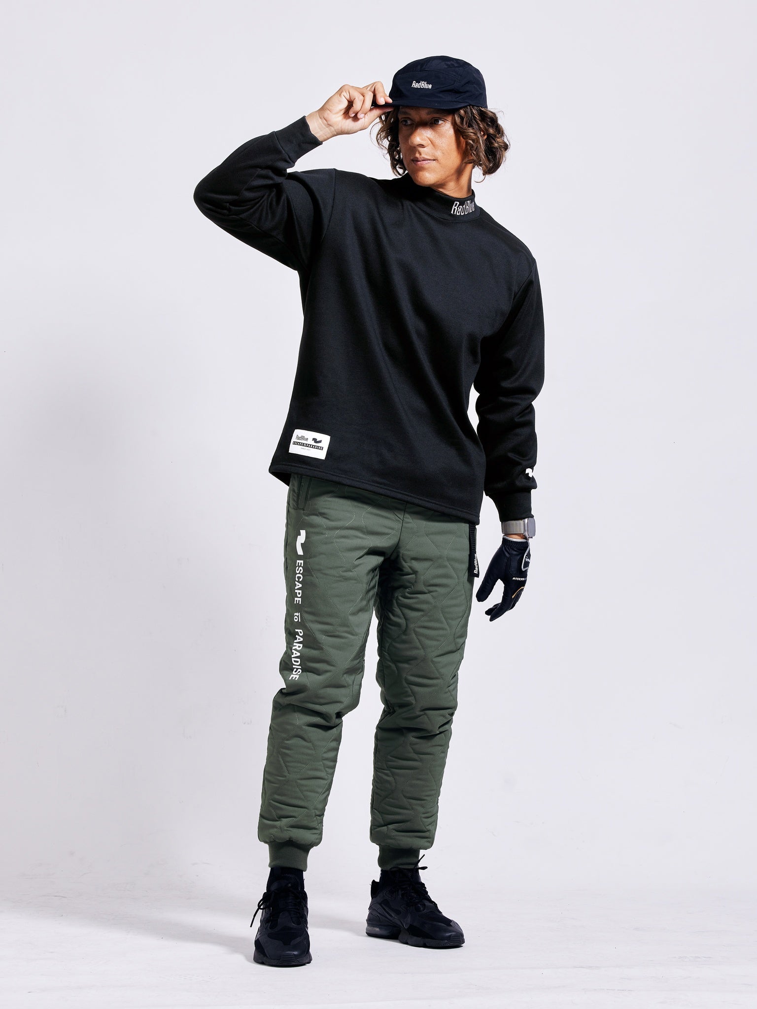 quilted jogger pants