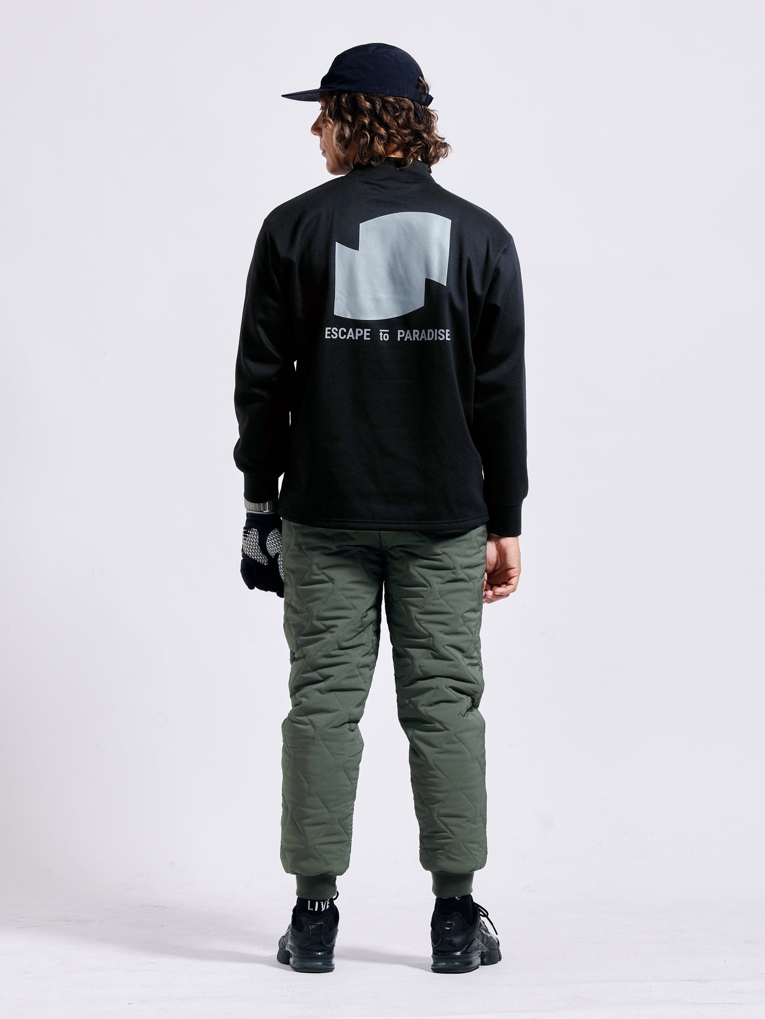 quilted jogger pants