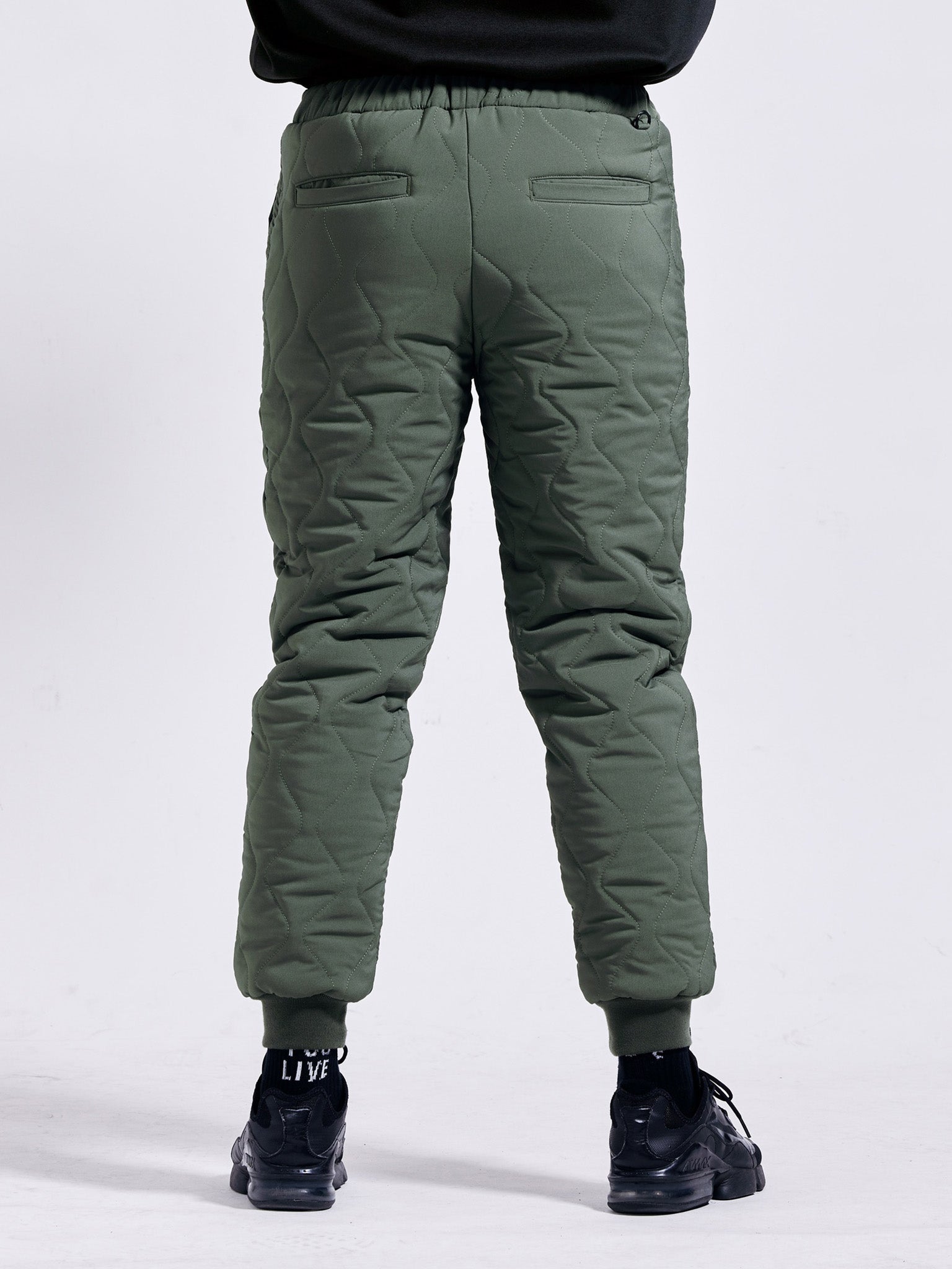 quilted jogger pants