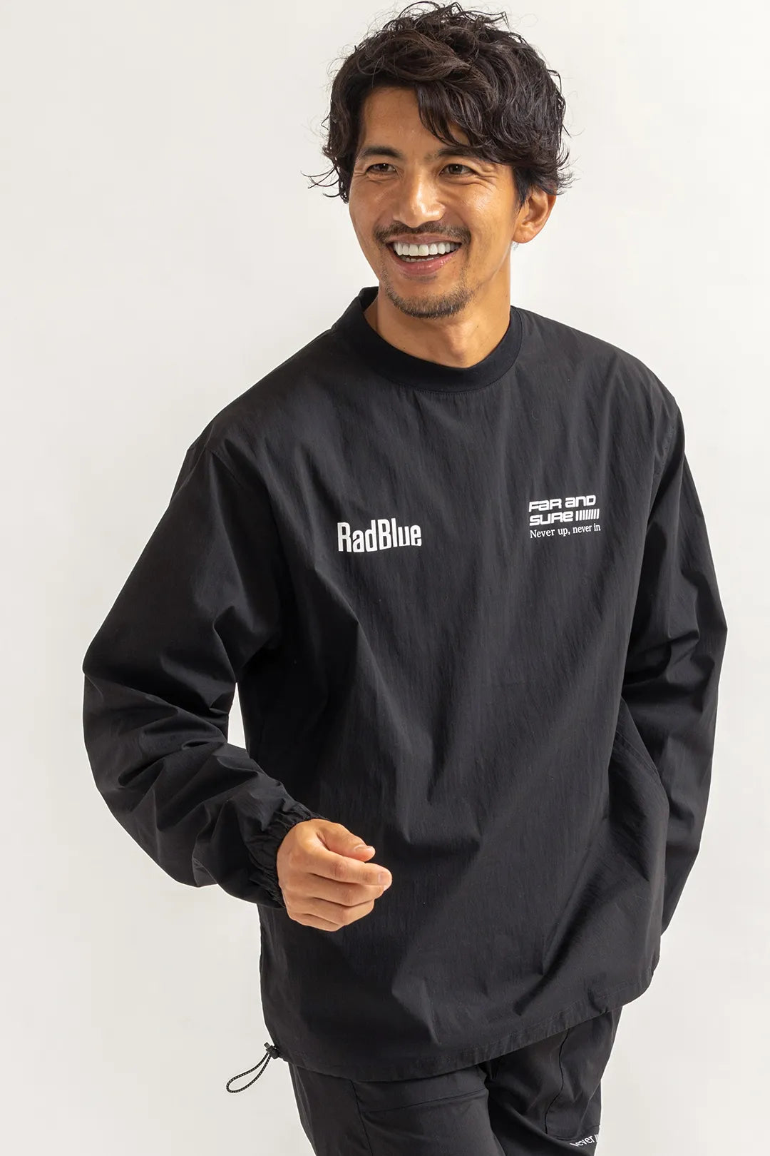 Tech cotton nylon pullover