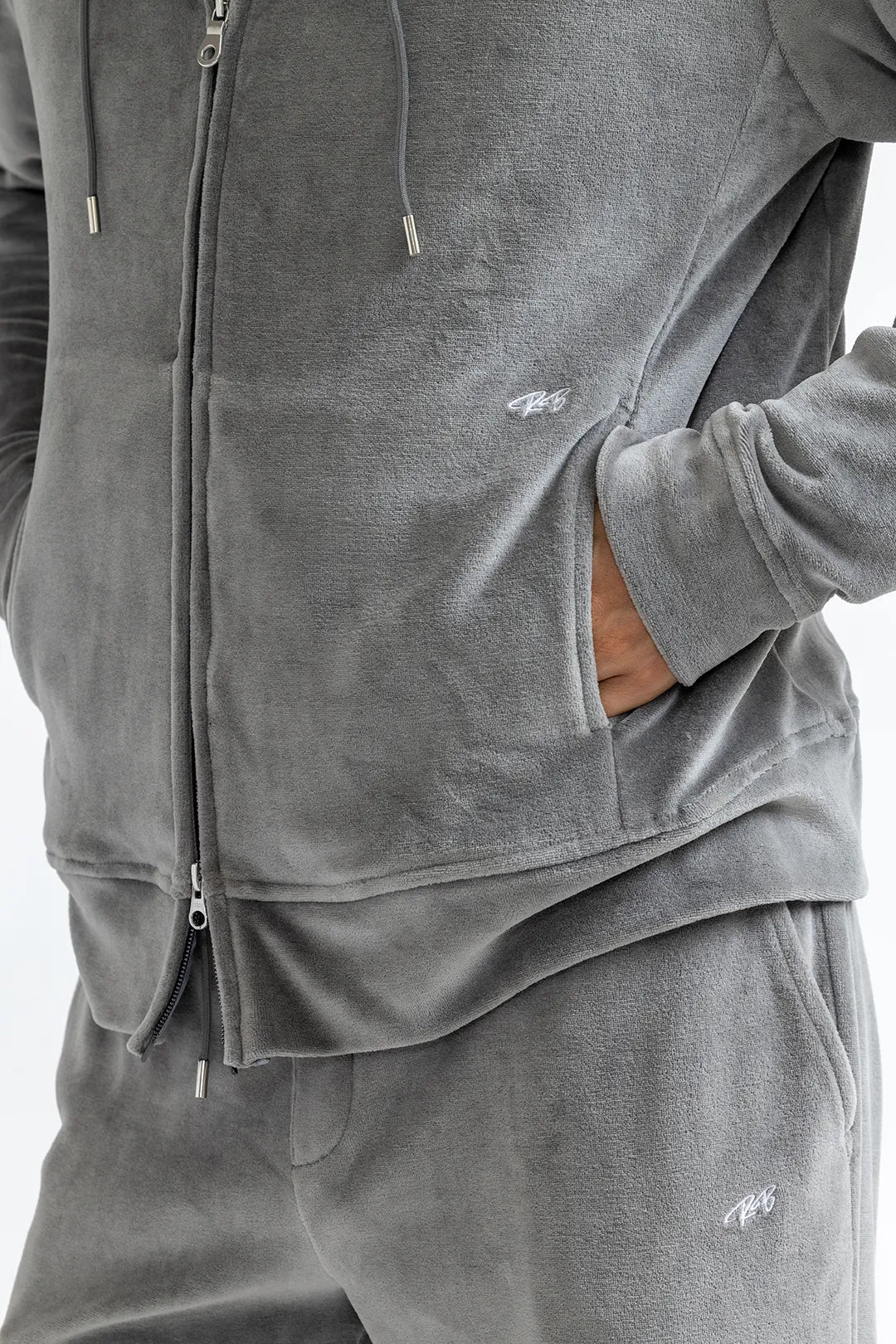 “RB Collection”VELOR W-ZIP HOODIE