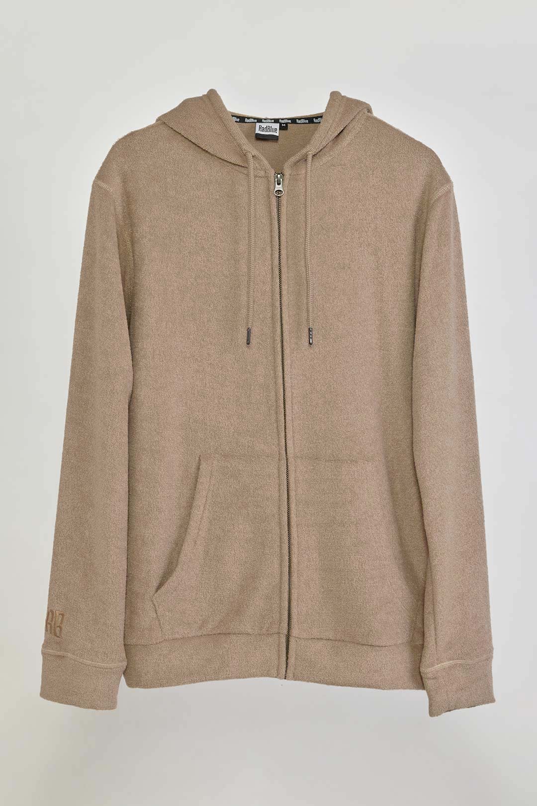 3D pile zip hoodie
