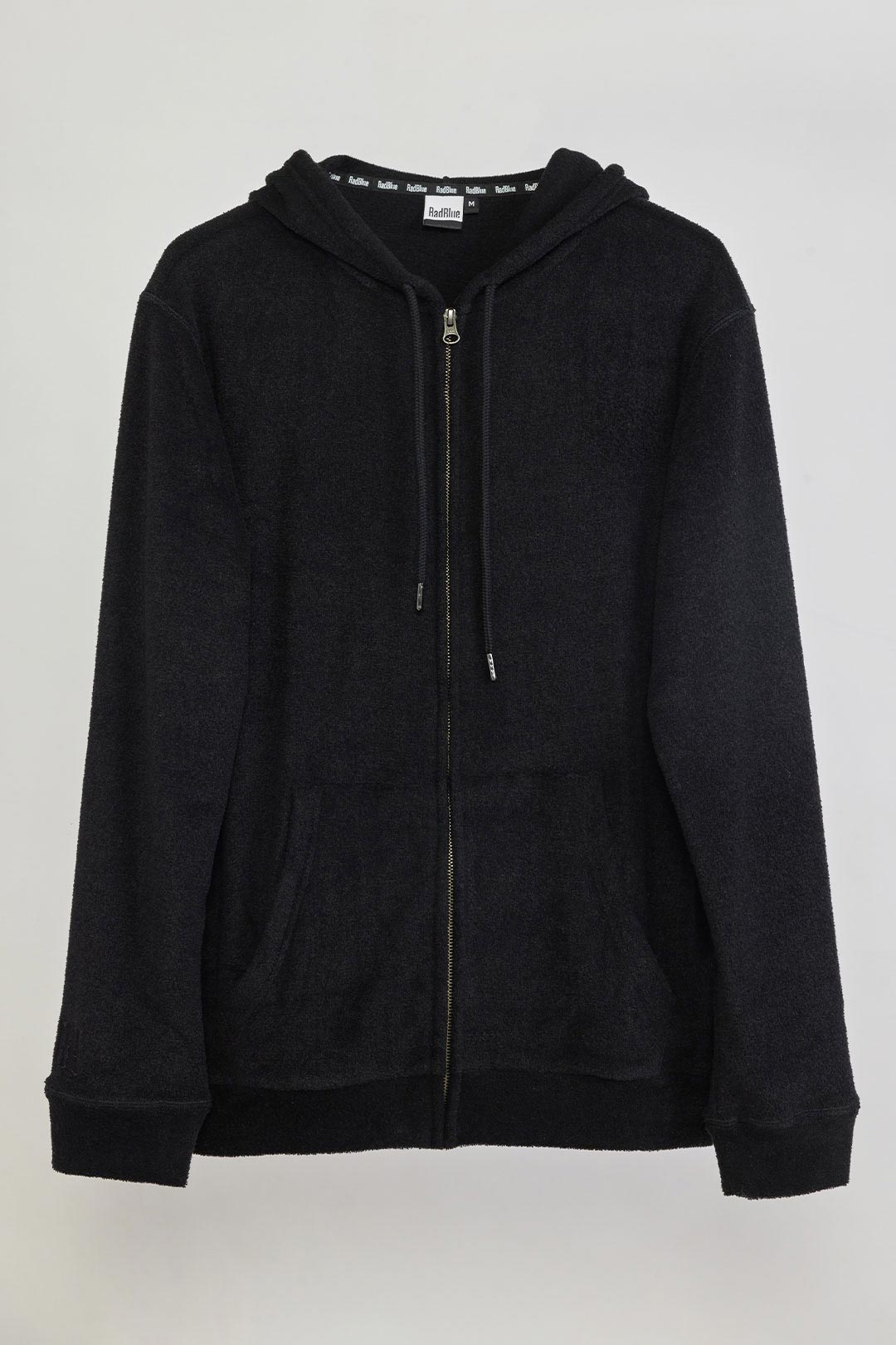 3D pile zip hoodie