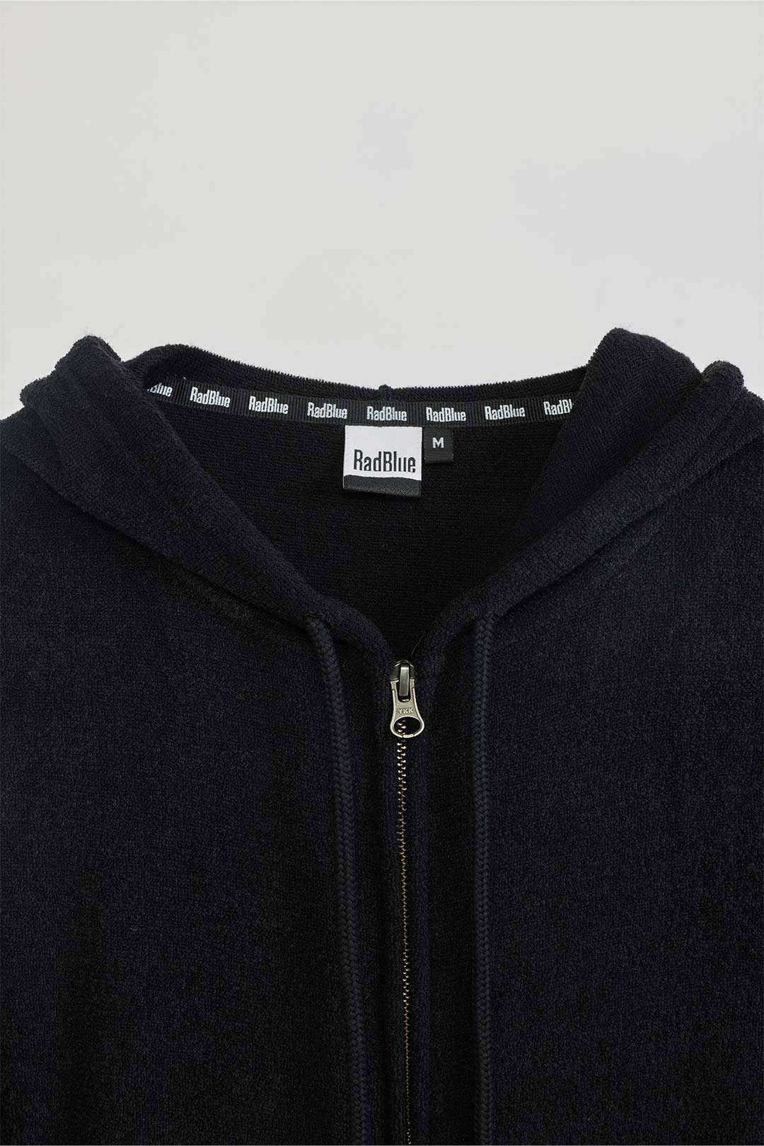 3D pile zip hoodie