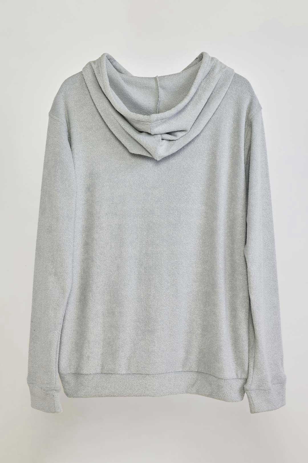 3D pile zip hoodie