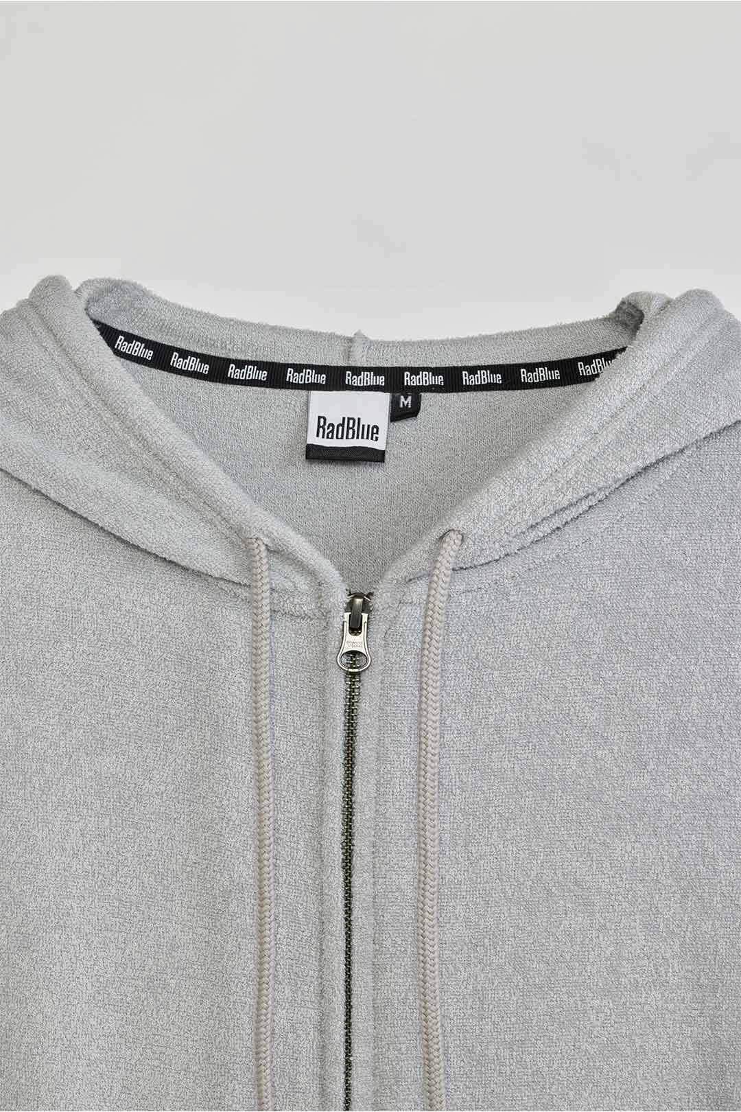 3D pile zip hoodie