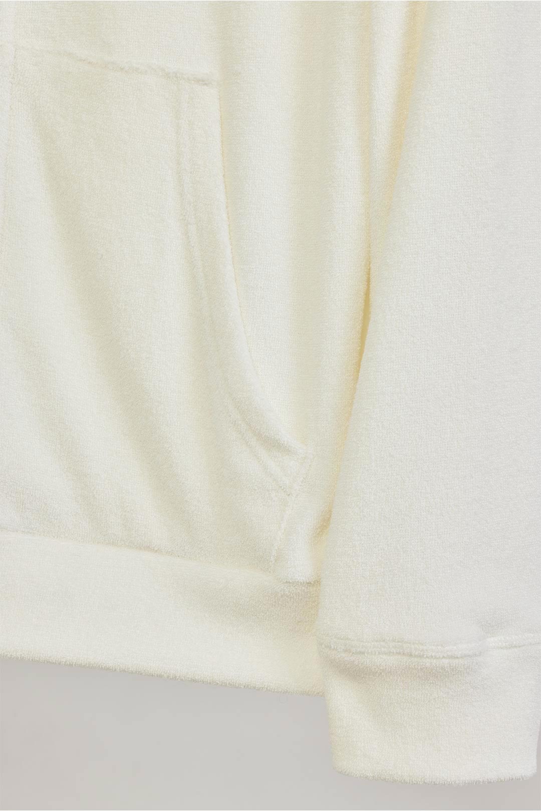 3D pile zip hoodie