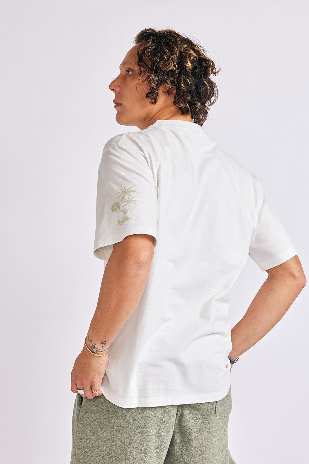 OEコットン 半袖メンズTシャツ【Palm】